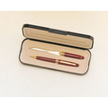 Euro Burgundy Pen and Letter Opener Set